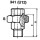 Buigzame ijzeren fitting gegalvaniseerd nr. 341 Schroefverbinding conische afdichting d = 1 NIEUW