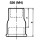 Malleable iron fitting galvanized No.526 Extension d = 1/2x40 NEW