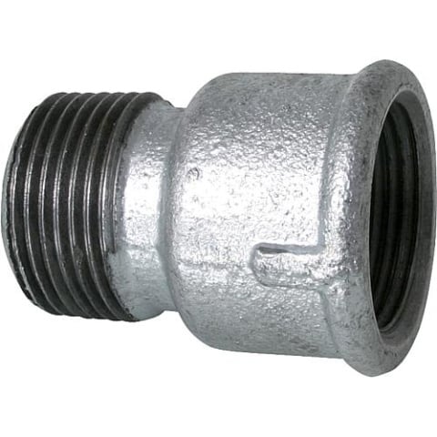 Malleable iron fitting galvanized No.529A Extension d = 1/2 NEW