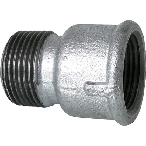 Malleable iron fitting galvanized No.529A Extension d = 1 NEW