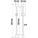 evenes Brausestange Ecrus 600 mm verchromt NEU