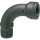 Hermann Schmidt malleable cast iron fitting, black 90° bend, long, 1/2 (i/a) type 1 NEW