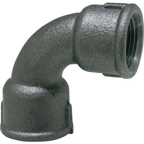 ATUSA Fitting van smeedbaar gietijzer, zwart Bocht 90°, kort, 3/4"" (i/i) Type 2A NIEUW