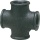 ATUSA Malleable cast iron fitting, black Cross piece 90°, 3/8"" IT type 180 NEW