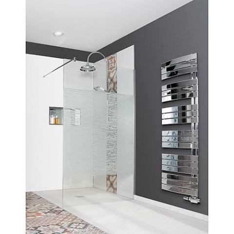 Evenes Walk-In glass shower with ETC and wall profile+rod round 1180x2000x8mm screen NEW