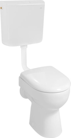 Set WC Geberit composto da cisterna a pavimento, WC a pavimento e sedile WC NUOVO