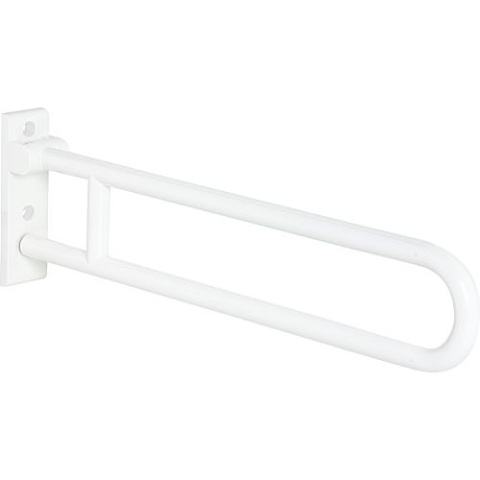 Poignée de support pliante Hewi série 801 blanc pur, âme en acier, longueur : 850mm NOUVEAU