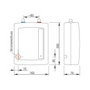 Pequeño calentador de agua instantáneo que iguala el EPO2-4 resistente a la presión 4,4kw 230 Volt NUEVO