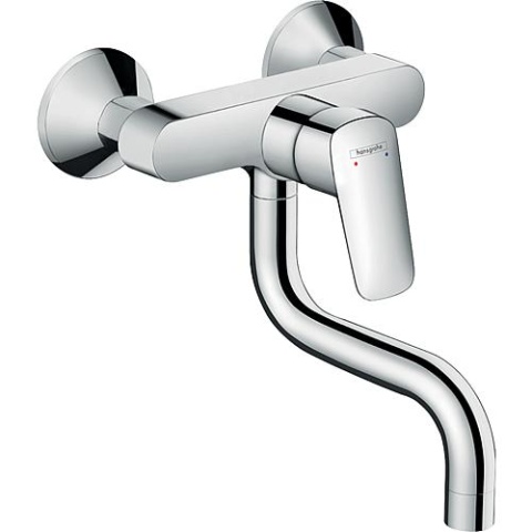 hansgrohe Logis M31 wall-mounted sink mixer with swivel spout 209 mm projection chrome NEW