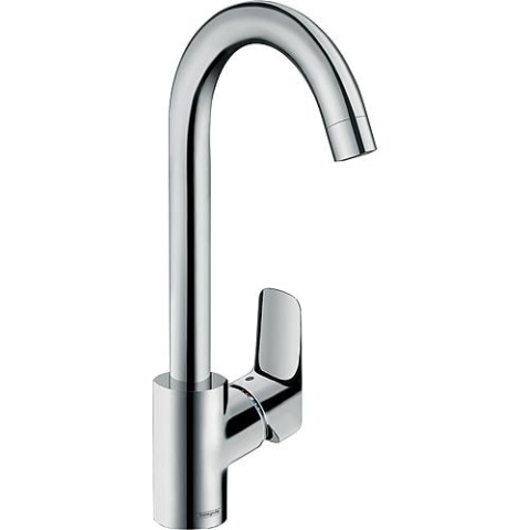 hansgrohe wastafelmengkraan Logis M31 Draaibare uitloop Projectie 145 mm chroom NIEUW