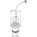 Ablaufventil 1 1/2 x 55 mm mit Stopfen und Kette NEU