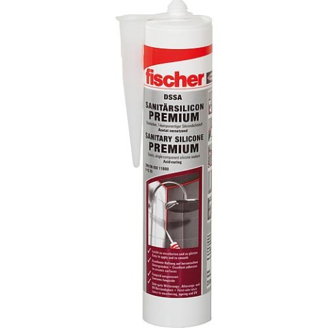 Fischer silikon sanitarny szary 310 ml / 1 sztuka 512209 NOWOŚĆ