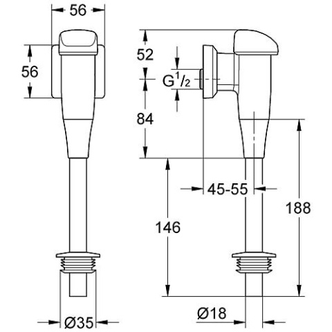 GROHE uitloopmoer 42344000 42344000 NIEUW