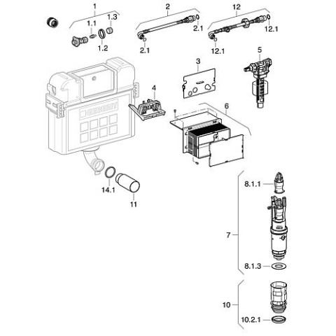 GEBERIT piastra di protezione per UP-SPK 240.206.00.1 NUOVO