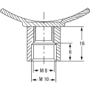 Clip-Rohrschelle verzinkt 3/8"" 15-19mm M8+M10...