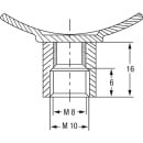 Clip-Rohrschelle verzinkt 1"" 32-37mm M8+M10 512649 NEU