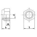 Zeskant borgmoeren met kunststof ring A2 DIN 985 M 5 PU...