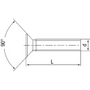 Senkschraube Kreuzschlitz H M 5 x 50 DIN 965 4.8 verzinkt VPE 100 4001796573897 NEU