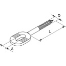 Tornillo Fischer de cabeza ranurada LLS ø 6 mm, longitud = 50 mm 79700 NUEVO