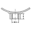 Morsetto per tubi Fischer 3/8"", 15-19 mm, M8...