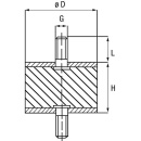 POMPA GUMOWA TYP A 20 x 20 mm, AG/AG M 6 x 15 mm...