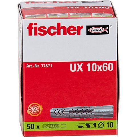 Fischer universal anchor UX 10 x 60 PU 50 77871 NEW