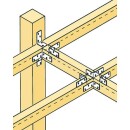 Łącznik kątowy z blachy perforowanej 2.0 mm, 60x60x40 mm...