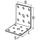 Łącznik kątowy z blachy perforowanej 2,5 mm, 60x60x40 mm...