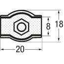 Dolezych Simplex rope clamp with screw, galvanised, maximum Ø rope: 6 mm NEW