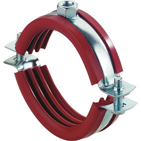 Fischer silicone pipe clamp FRSH 32-37 (1""), M8, galvanised 63495 NEW