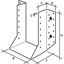 Beam shoes SBG hot-dip galvanised (tzn) 120 x 160 3523140471501 NEW