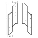 Rafter purlin anchor left hot-dip galvanised (tzn) 250 mm 5701953022501 NEW