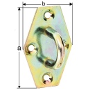 Öse auf Platte 64 x 41mm galvanisch verzinkt,...