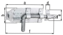 Bolzenriegel mit Schlaufe, 210x70mm, feuerverzinkt 124359...