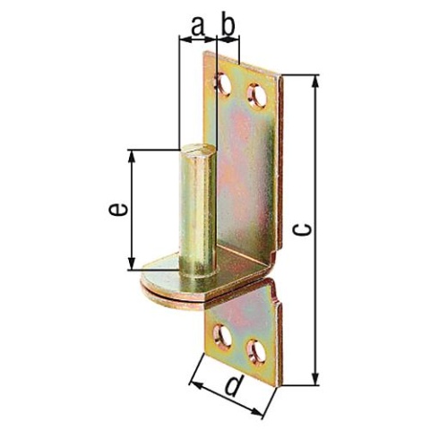 Abrazadera sobre placa, DII, ø 13 mm, 100 x 35 mm, galvanizado amarillo 311438 NUEVO