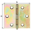 Scharnier, 51x51x0,75mm gelb verzinkt 345983 NEU