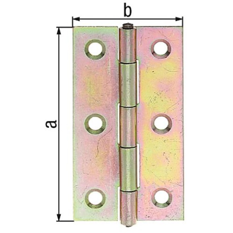 Scharnier, 64x64x1mm gelb verzinkt 345990 NEU