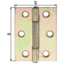 Zawias, 51x37x1mm ocynkowany na żółto 345884 NOWOŚĆ