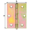 Zawias, 51x37x1mm ocynkowany na żółto 345884 NOWOŚĆ