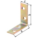 Supporto per sedia, 75x75x16mm sendzimir zincato 339388 NUOVO