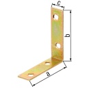 Supporto per sedia, 75x75x16mm sendzimir zincato 339388 NUOVO