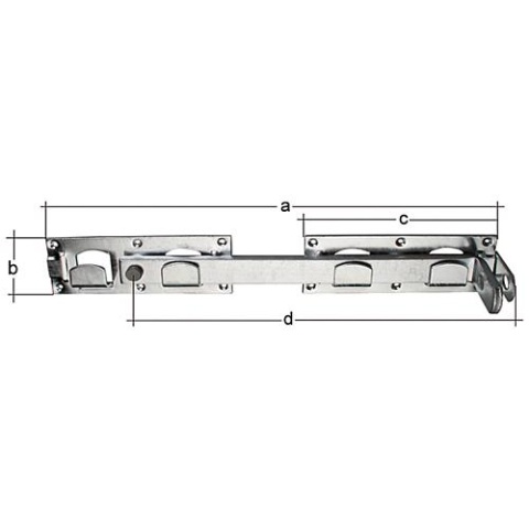 Copri cancello doppio, 430x70mm zincato a caldo 210137 NUOVO