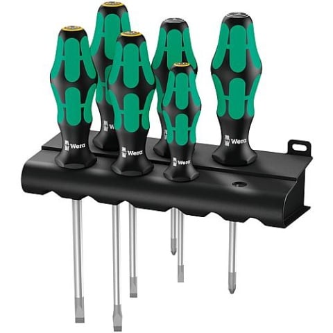 Wera Schraubendreherset WERA 6-teilig Kraftform Plus - Serie 300 Sechskant,Schlitz und Pozidriv NEU