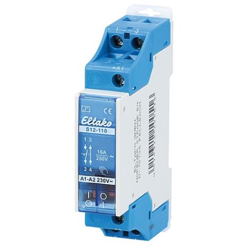 Eltako Electromech. interrupteur à impulsion de courant 1-S/1-Ö, 16 A, 230V Eltako, S12-110-230V NEW