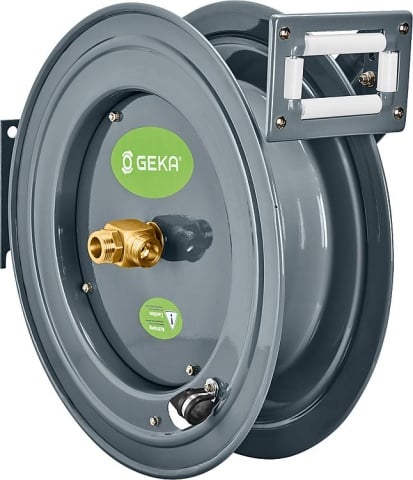 Geka plus auto.hose reel "PA20", acero con recubrimiento en polvo para 20m 3/4" NUEVO