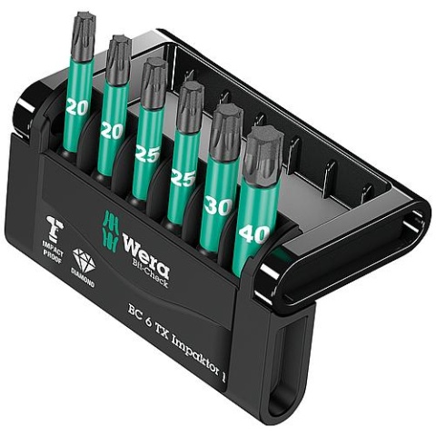 Wera bitset WERA Bit-Check Impactor 1 6-delig Internal TORX® NIEUW