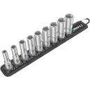 Jeu de douilles WERA 9 pièces 3/8", 6 pans, SW 8,0 - 19,0, long NEUF