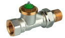 Thermostatic valve body LX, nickel-plated brass, straight...