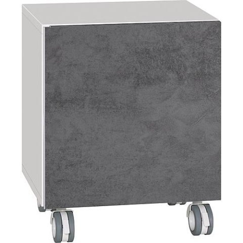 Evenes Rollcontainer ELA cuerpo blanco smt - hormigón frontal oscuro, 400x400x350mm NUEVO