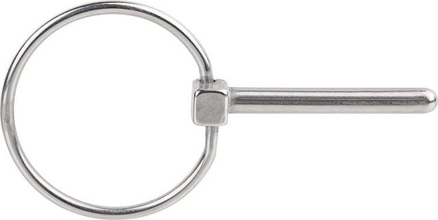 Scharnierende splitpen met ring 56,2mm x 6mm A4 PU 10 NIEUW